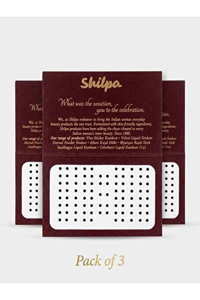 shilpa Bindi black sticker (pack of 3)