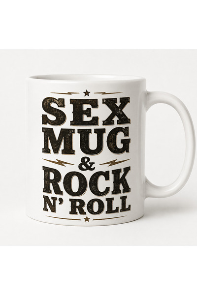 Generic Brand Funny personalized mug, Print Vibes, Sex, Mug & Rock N' Roll, c...