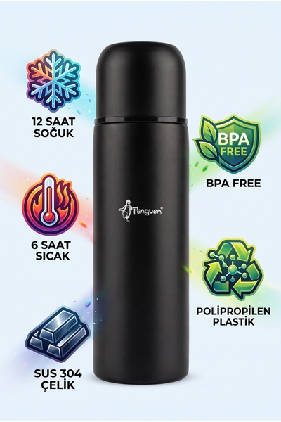 Penguen Food Thermos 700 ml Sus304 Steel Thermos Hot Water Tea Coffee Thermos...