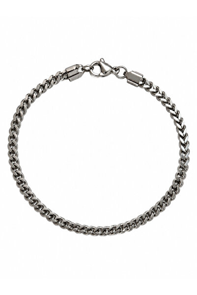 BGT STUDIO Stainless Steel Fine Mesh Gourmet Chain Bracelet – Silver Color Un...