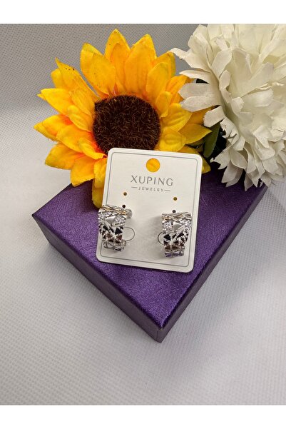 XUPING JEWELRY Zircon Stone Silver Color Glass Fragments Model Steel Earrings