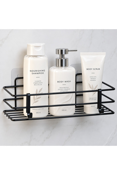 ESMANA LIVING Yapışkanlı Banyo Rafı Duş Şampuanlık Duvar Düzenleyici Organize...