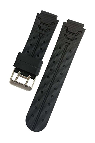 Azzuro 16 mm Lug Ölçüsünde Siyah Akıllı Çocuk Saati Kordonu