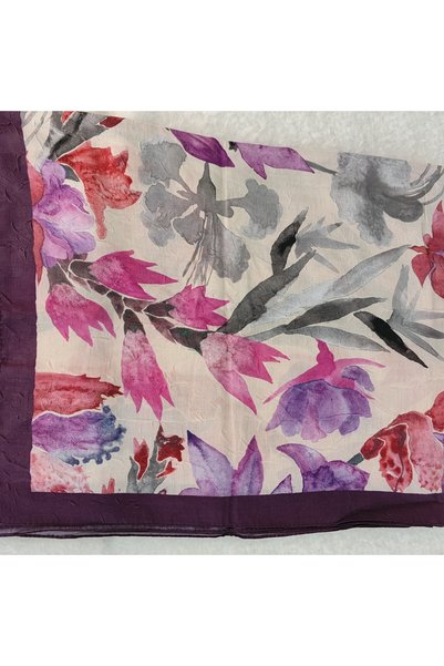 hoaryage Bambu Soft Kraş Shawl Collection - Rich Floral Patterns - 80X175 cm