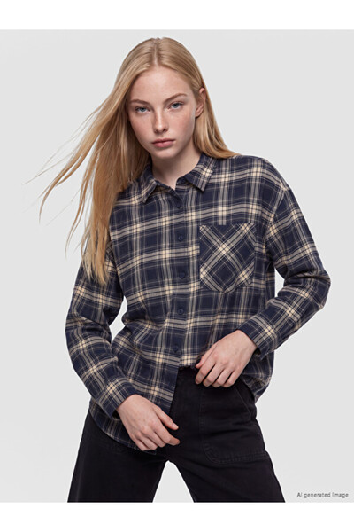 LC Waikiki I Checked Embroidered Loose Fit Women's Lumberjack Shirt from Free...