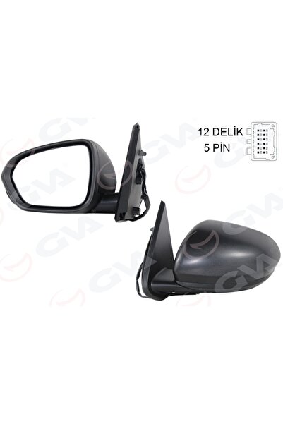 DIŞ DİKİZ AYNASI SOL ELEKTRİKLİ ISITMALI DACIA DUSTER 17-10 12H5P VM-6805EHL