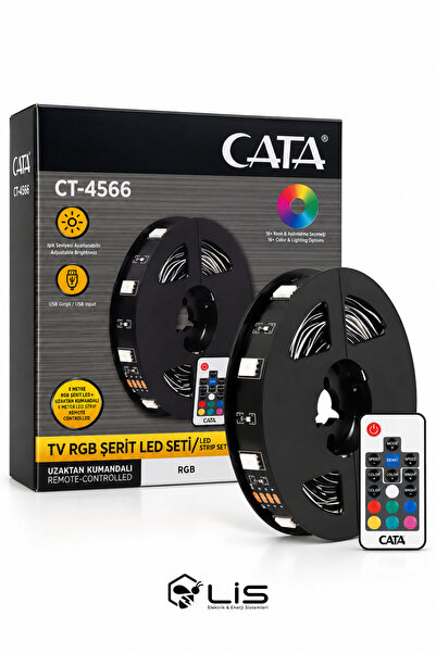 Cata CT-4566 Uzaktan Kumandalı TV RGB Şerit Led Seti Usb Girişli
