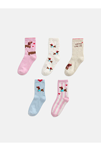 LC Waikiki I Embroidered Girls' Socks 5-Piece Pack from Freezen Store