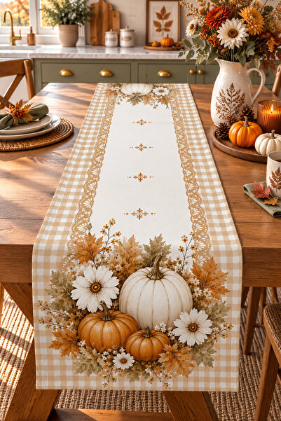 Bertille Home Sonbahar Mutfak Balkon Serisi 140x40 Cm Dijital Baskılı Runner ...