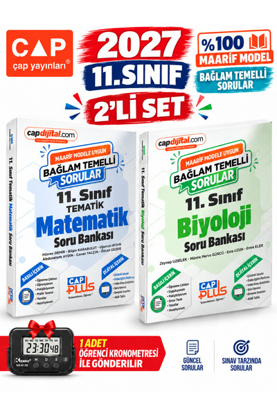 Çap Yayınları ÇAP 2027 11.Sınıf MATEMATİK-BİYOLOJİ %100 Maarif Model Bağlam T...