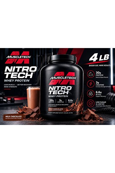 MuscleSport Moose Lake Tech Nitro Tech Performance Series, Milk Chocolate, 4 ...