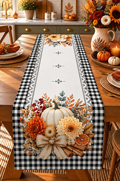 Bertille Home Sonbahar Mutfak Balkon Serisi 140x40 Cm Dijital Baskılı Runner ...
