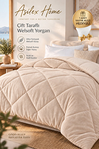 Asilex Home Collection Single Welsoft Quilt Premium Double-Sided Cotton Fabri...
