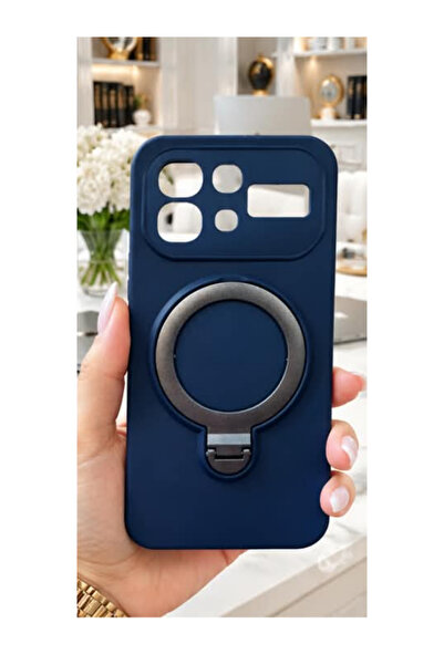 CaseTechnoo İnfinix Note 60 İle Uyumlu 360 Derece Dönebilen Kalın Metal Magsa...