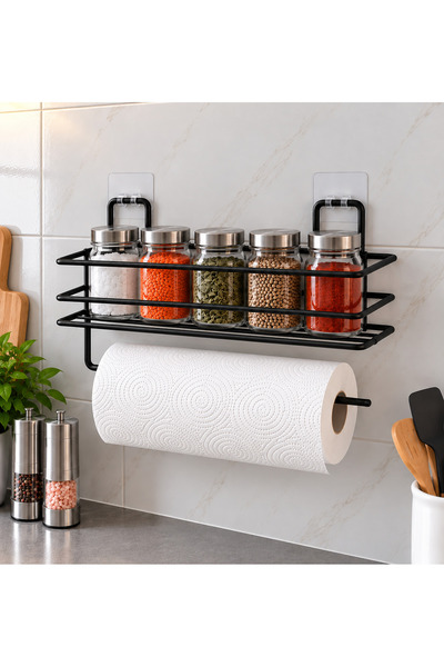 ESMANA LIVING Metal Duvara Asılabilir Baharatlık Standı Baharatlık Rafı