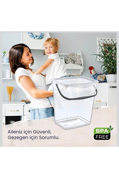 Hane216 10 Liter Multi-Purpose Transparent Storage Box – with Locking Lid, Ha...