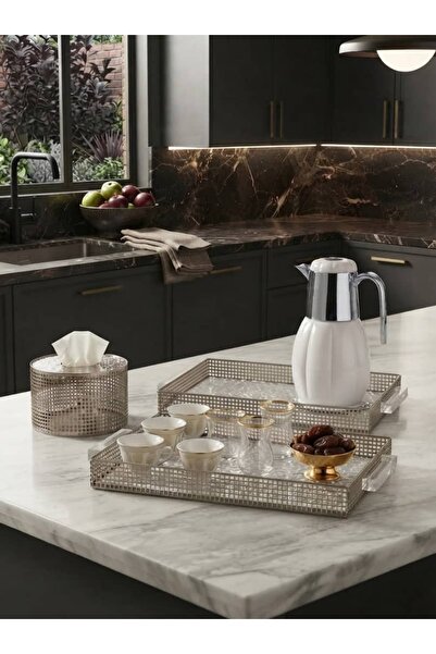 Generic Brand Luxury Tea Pot or Coffee Set with Serving Trays and Napkin Box ...