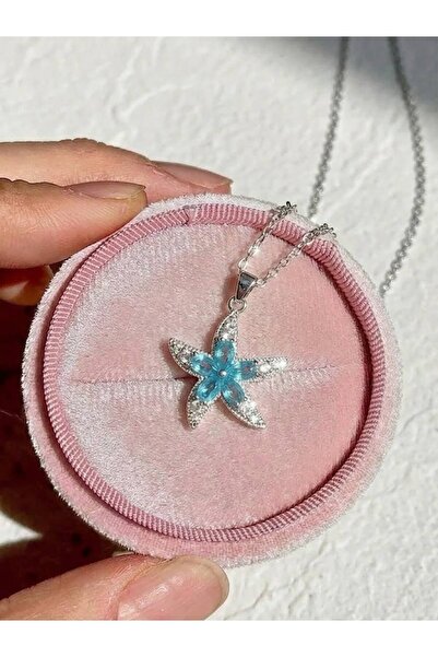 Dem Accessory mavi incili deniz yıldızı kolye
