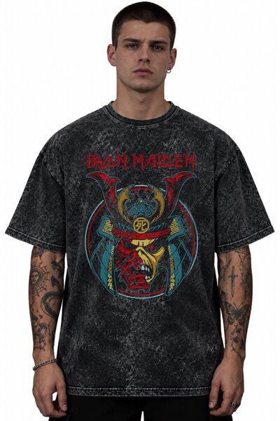 SEVBANO Iron Maiden Rock Metal Music Band Printed Unisex Oversized Vintage Wa...
