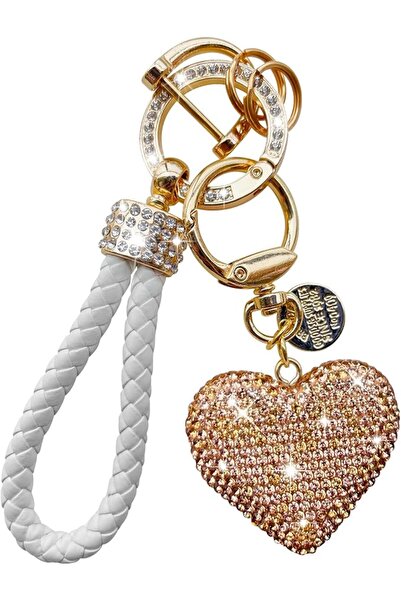 GENERAL TX-INNO AUTO Crystal Car Keychain for Women with Sparkly Rhinestone H...