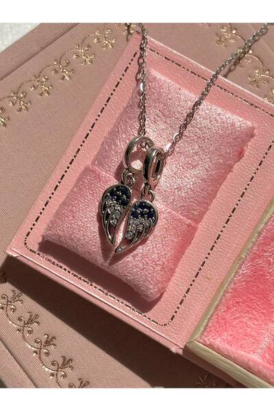 Dem Accessory ışıltılı melek kanadı ayrılabilir charm kolye