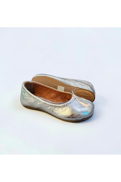 Ega ayakkabı Girls' Genuine Leather Tabi Ballet Flats