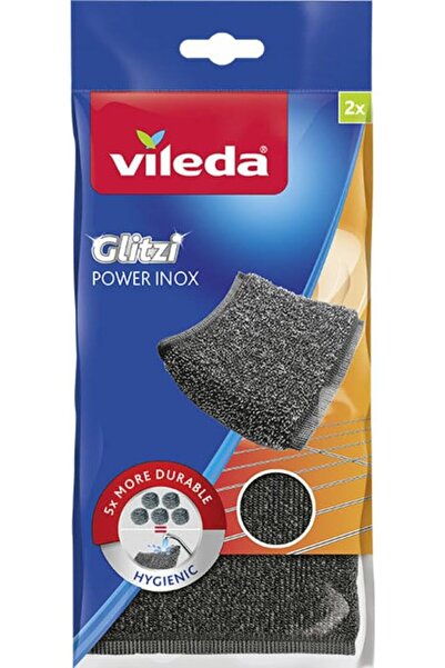 Vileda Silimo Vileda Glitzi Power Inox Metallic Scouring Pad 2 Pack – Washabl...