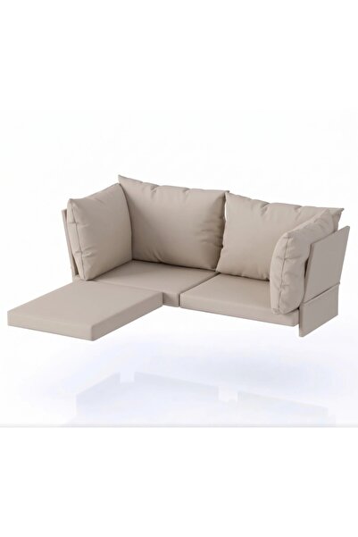 Limni Home Mini Multilounge Koyu Krem Kumaş Seti – Bahçe ve Balkon Mobilyası ...