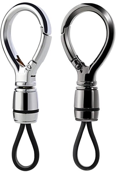 KASTWAVE 2Pcs Universal Keychain, Double Layer Buckle Key Ring Clip, Minimali...