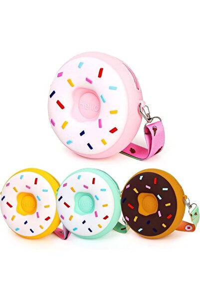 ALMEKAQUZ 4 PCS Kids Toy Purse, Silicone Girls Handbag with Adjustable Strap,...