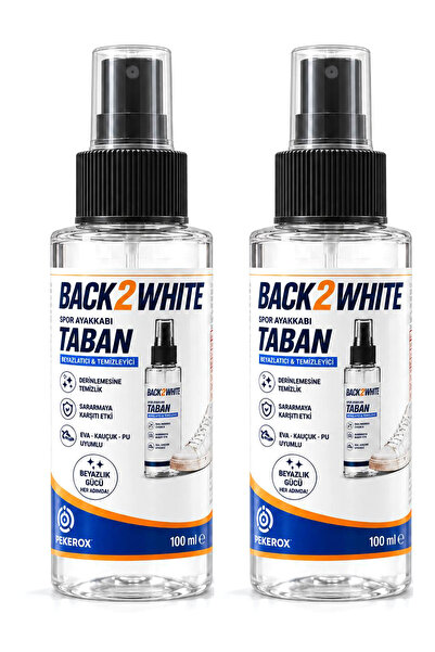 Spor Ayakkabı Temizleyici Sprey 100 ml Back2White 2'li