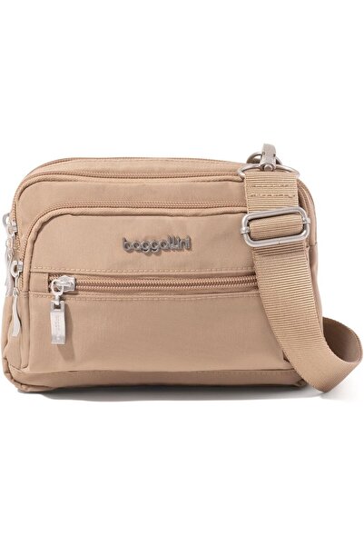 Baggallini حقيبة خصر نسائية صغيرة قابلة للتحويل بثلاثة أقفال - خفيفة الوزن وم...