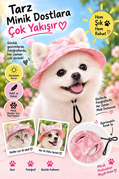 Floria Cat and Dog Hat Adjustable Pet Hat Cute Pet Accessory