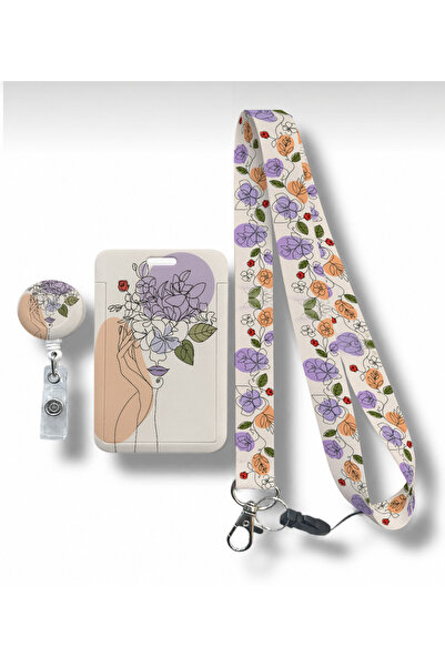 RoyalVance Floral Women's Yoyo, Neck Strap Lanyard and Sliding Card Holder Se...