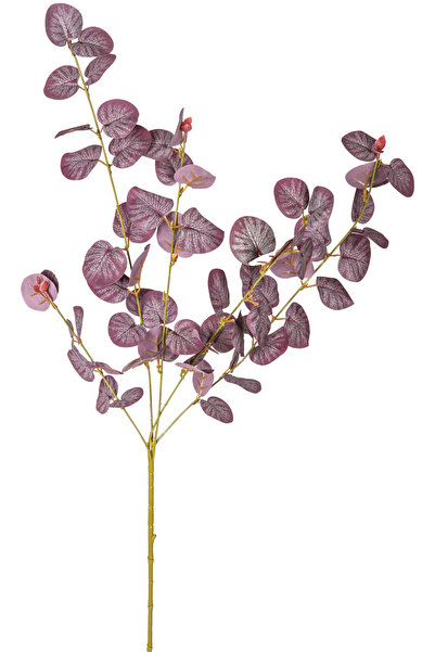 Herdekora Yapay Okaliptus Dalı, Bordo - 87 cm
