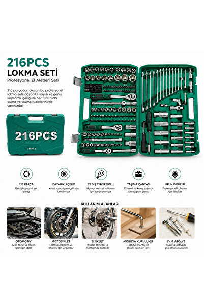 SS HOME CONCEPT 216Pcs Socket Set Socket - Socket - Bit Adapter - 3Ad.Circir ...