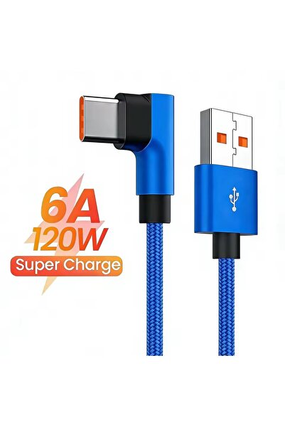 Choice 2m Blue 6A 120W Type C USB Fast Charging Cable for Huawei Xiaomi 15 Re...