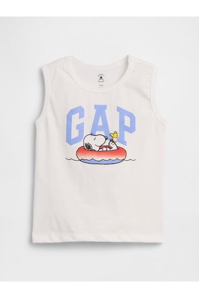 GAP Erkek Bebek Beyaz Peanuts Logo Atlet