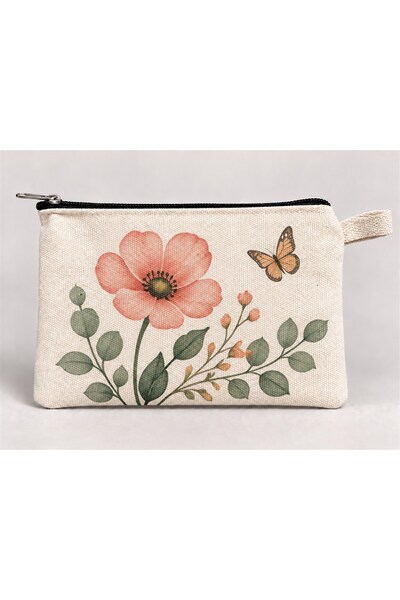 Mor Mürekkep Large Poppy Printed Zippered Pen Holder 20X10 cm Pencil Case