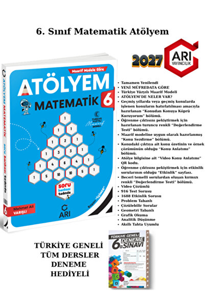 Arı Yayıncılık 6. Sınıf Matematik Atölyem Bağlam Temelli Sorularla 2027