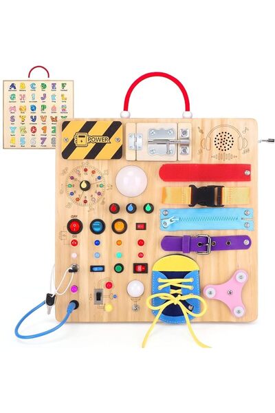 GENERAL Eyapedi Montessori Toy Montessori Activity Board Busy Board for 1 to ...