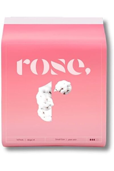 ROSEBLACK Rose Organic Sanitary Pads 14-Pieces, Small