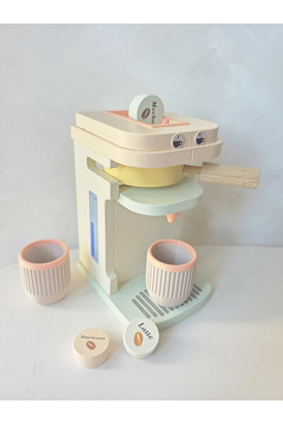 Plywoody Toys and More Ahşap Oyuncak Kahve Makinesi Seti