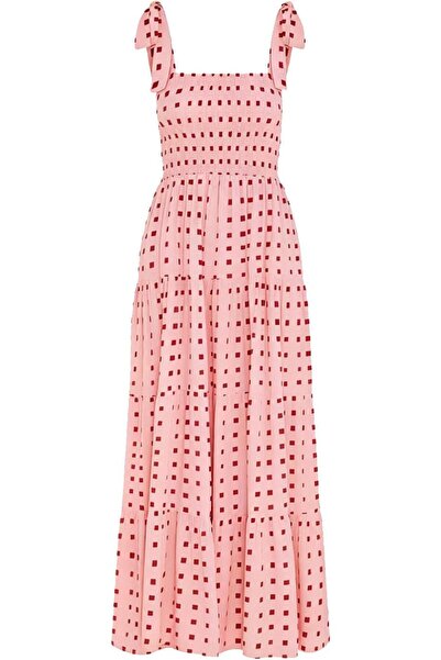 GENERAL Women Sleeveless Printed Maxi Dress, Spaghetti Strap Slim Fit Long Dr...