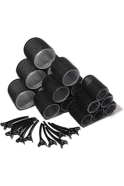 Tazweeq 31 Piece Heatless Hair Rollers Set, 18 Self-Grip Curling Rods, No-Hea...