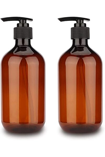 GENERAL Dispenser Shampoo Pump Bottle Hand Gel Refillable Empty Amber PET Pla...