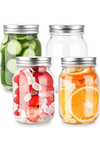 NALACAL 4Pcs Glass Mason Jars, Overnight Oats Containers with Lids, Preserve ...