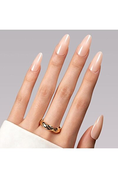 modelones Store Modelones Medium Almond Press on Nails Nude Pink Fake Nails, ...