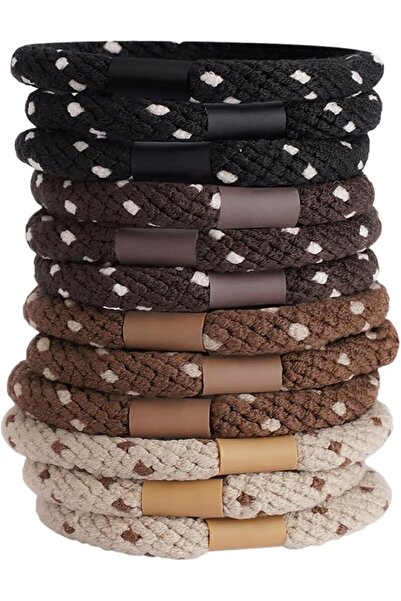 KASTWAVE 12 Pcs No Damage Hair Ties for Men, Braided Elastic Bands for Thick ...
