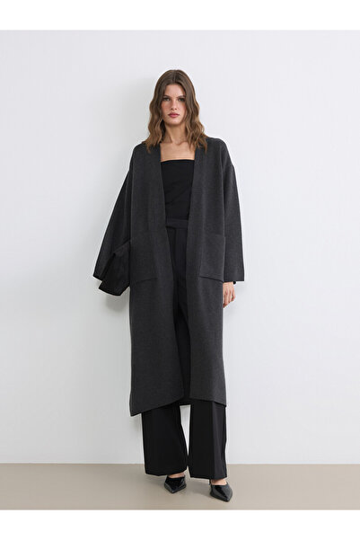 LC Waikiki Rmz Gi̇yi̇m Farkiyla Shawl Roba Collar Loose Fit Women's Knitwear ...